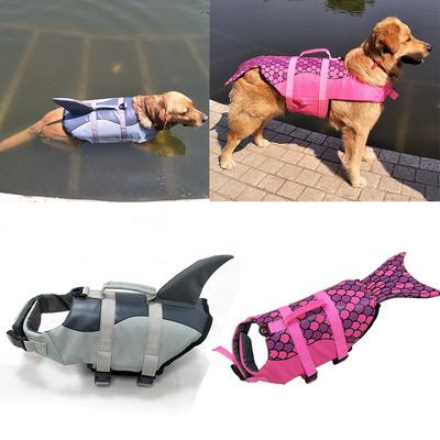 Weste Schwimmhilfe Hund Schwimmweste Welpe Surf Rettungsweste Meerjungfrau Hai Haustier Sicherheitskleidung