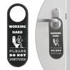 Bathroom Door Sign Do Not Disturb Sign Front And Back Sides Modern Decorative Style Sleek Design Strong PU Material