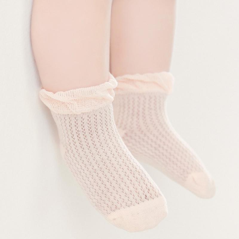3 Pairs Cotton Girls Socks for Spring Summer Ruffles Mesh Baby Socks Children Baby Little Girl Clothing Cute Accessories