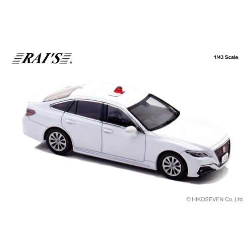 RAI'S 1/43 Scale Toyota Crown (ARS220) 2022 Tokyo Metropolitan Police Department Highway Traffic Police Vehicle (Unmarked White) Complete Diecast Mode