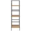 Bookshelf with 3 Shelves Oak Finish 60 * 27.6 * 90.5 cm Wood Based Material