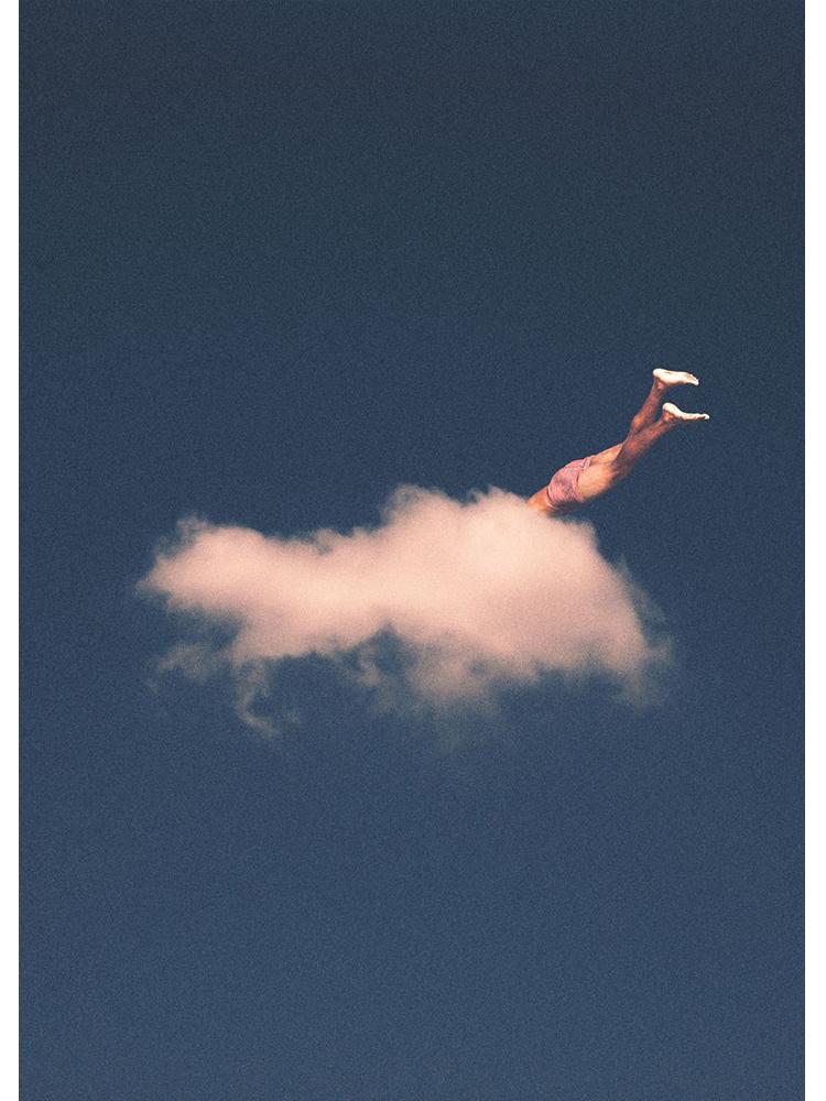 Vintage Future Imagination Sky Cloud Plakáty Obraz na plátně Legrační obraz na zeď pro moderní obývací pokoj Domácí dekorace