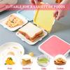 Contenitori per Sandwich Scatola in Silicone per Conservare Sandwich per Pranzo, Viaggio - A Scatto per Frutta, Insalata, Snack e Conservazione Alimentare