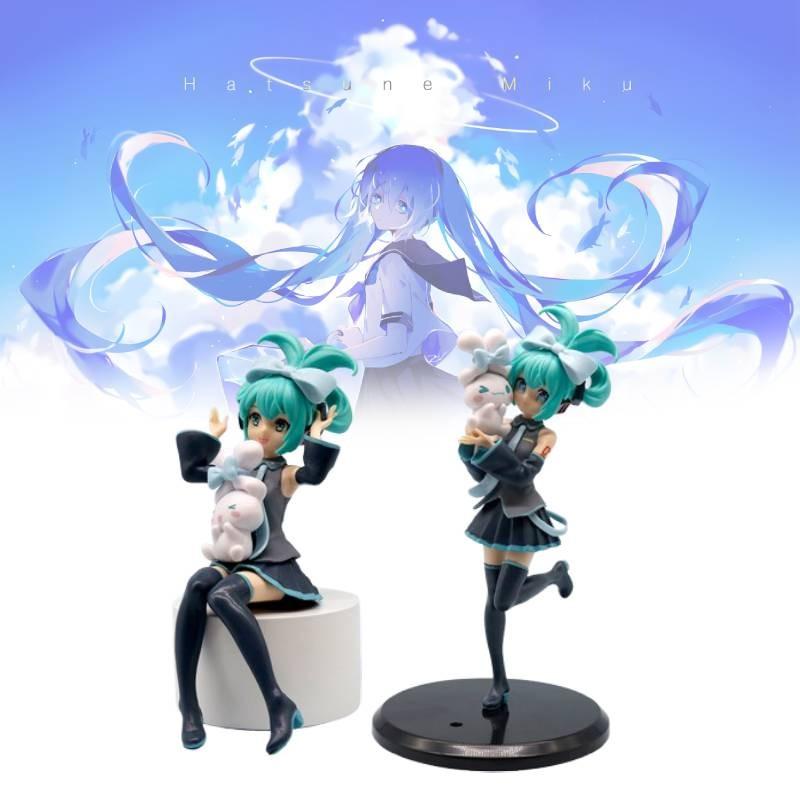 Adorable Hatsune Miku Pvc Figure With Cute Cinnamon Dog Design Perfect For Collectors
