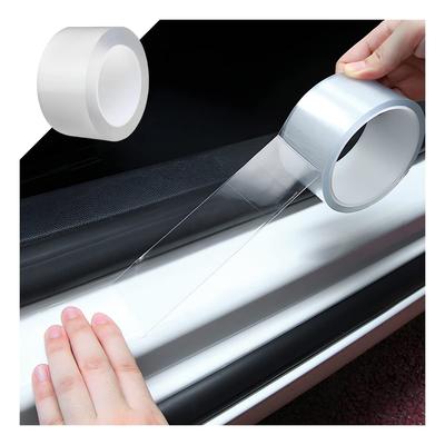 Transparent Car Door Entry Protector 5cm X 10m Anti-Collision Protective Film for Door Sill Rear Bumper Edge Guard Scratch-Resistant Flexible Tape