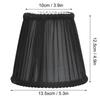 3PCS E14 ClipOn Cloth Lamp Shade Modern Fabric Lampshade Table Light Cover for Candle Chandelier(Black )