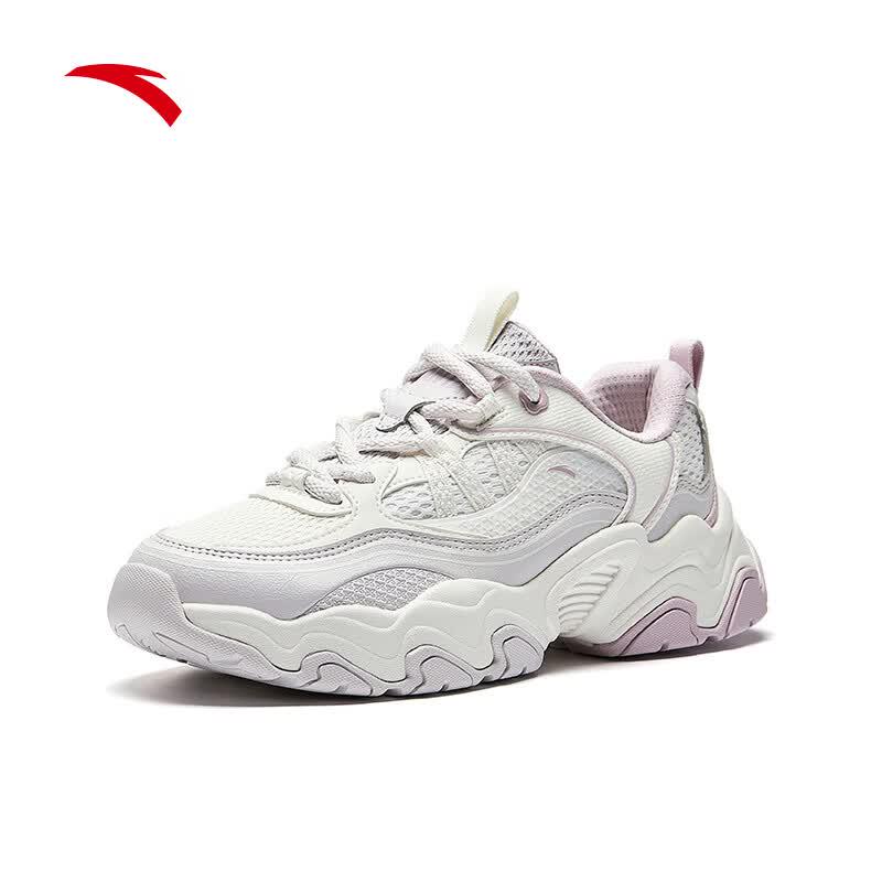 Anta Meteor 4 Women's Leather Mesh Casual Sports Shoes