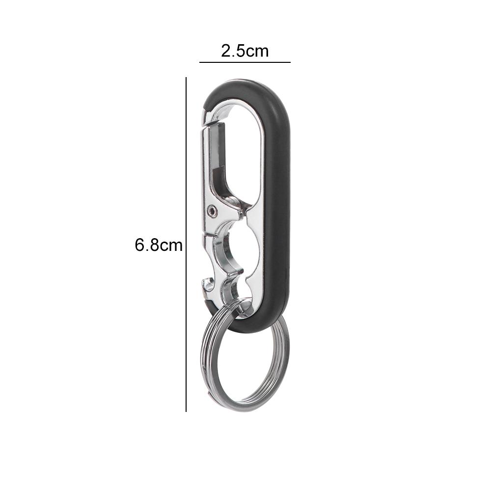 Key Ring Waist Buckle Car Keychain Car Key Holder Bottle Opener Key Chain Double Ring  Keychain