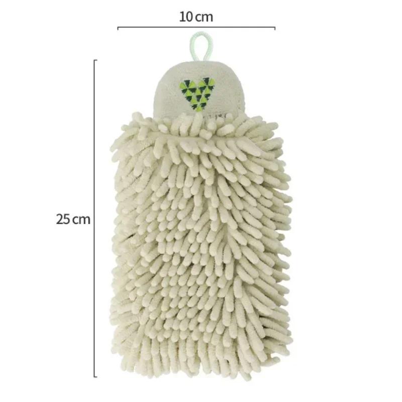 Household Bathroom Tools Chenille Hand Towels Hand Towel Ball with Hanging Loops Quick Dry Soft Absorbent Microfiber Towels