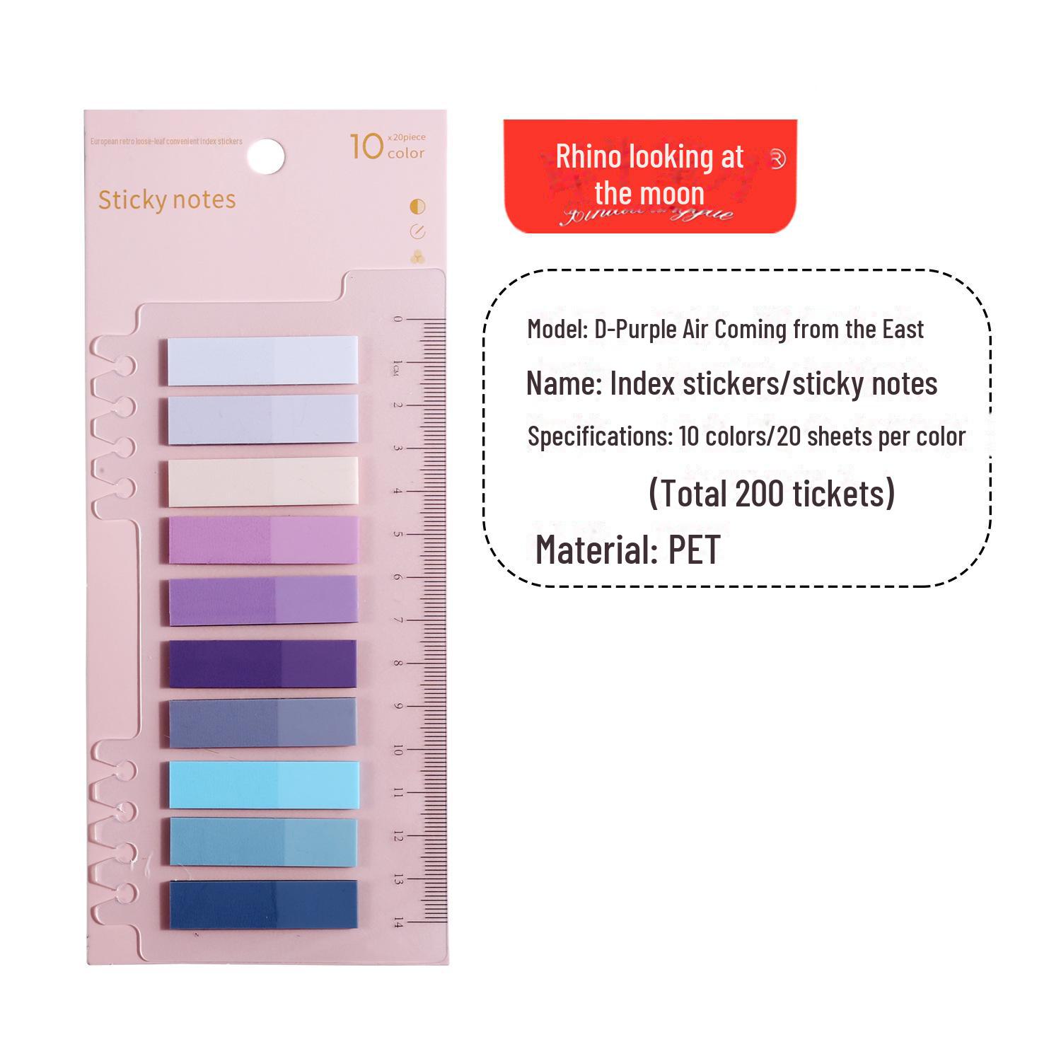 

Ретро PET Индекс Липкие Заметки: Красочные закладки и маркеры с инструкциями Air from the East, 1 copy фиолетовый