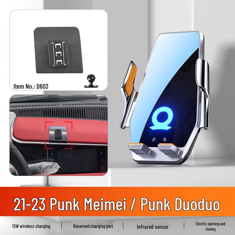 Punk Meimei/Duoduo Wireless Charging Car Phone Holder for 21-23 Models