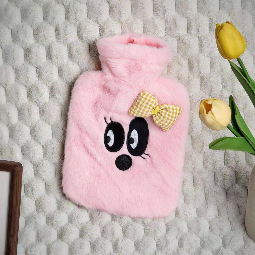Bolsa de Água Quente Grande Capacidade à Prova de Explosão Desenho Animado - Aquecedor de Mãos, Pés e Barriga de Pelúcia para o Inverno