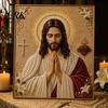 Faux Pearl Art Kit Faith Painting Kit, Virgin Mary DIY Religious Wall Decor Craft Set, Handmade Home for Christian Prayer Corners 3D