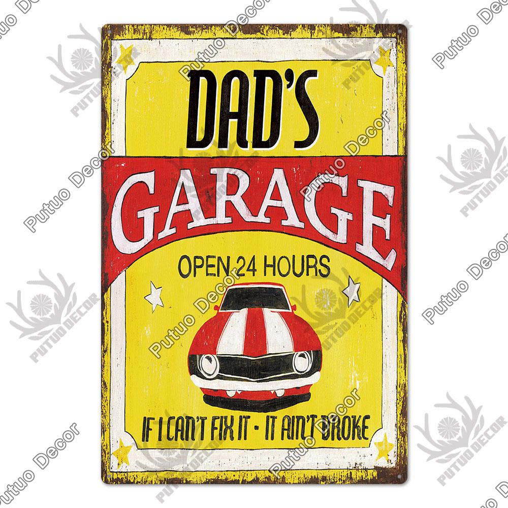 Decor Tire Shop Vintage Tin Sign Plaque Metal Iron Plate Wall Adornment for Garage Gas Station Car Sale Repair Poster
