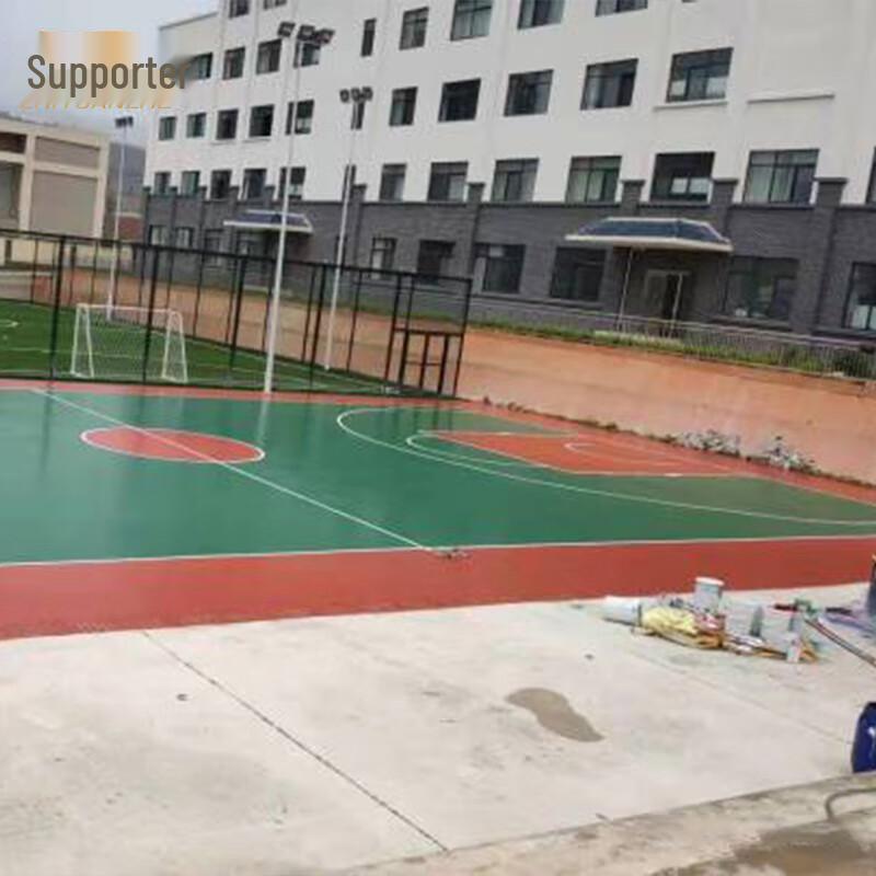 Odorless 8mm Silicone PU Outdoor Basketball Court Mat
