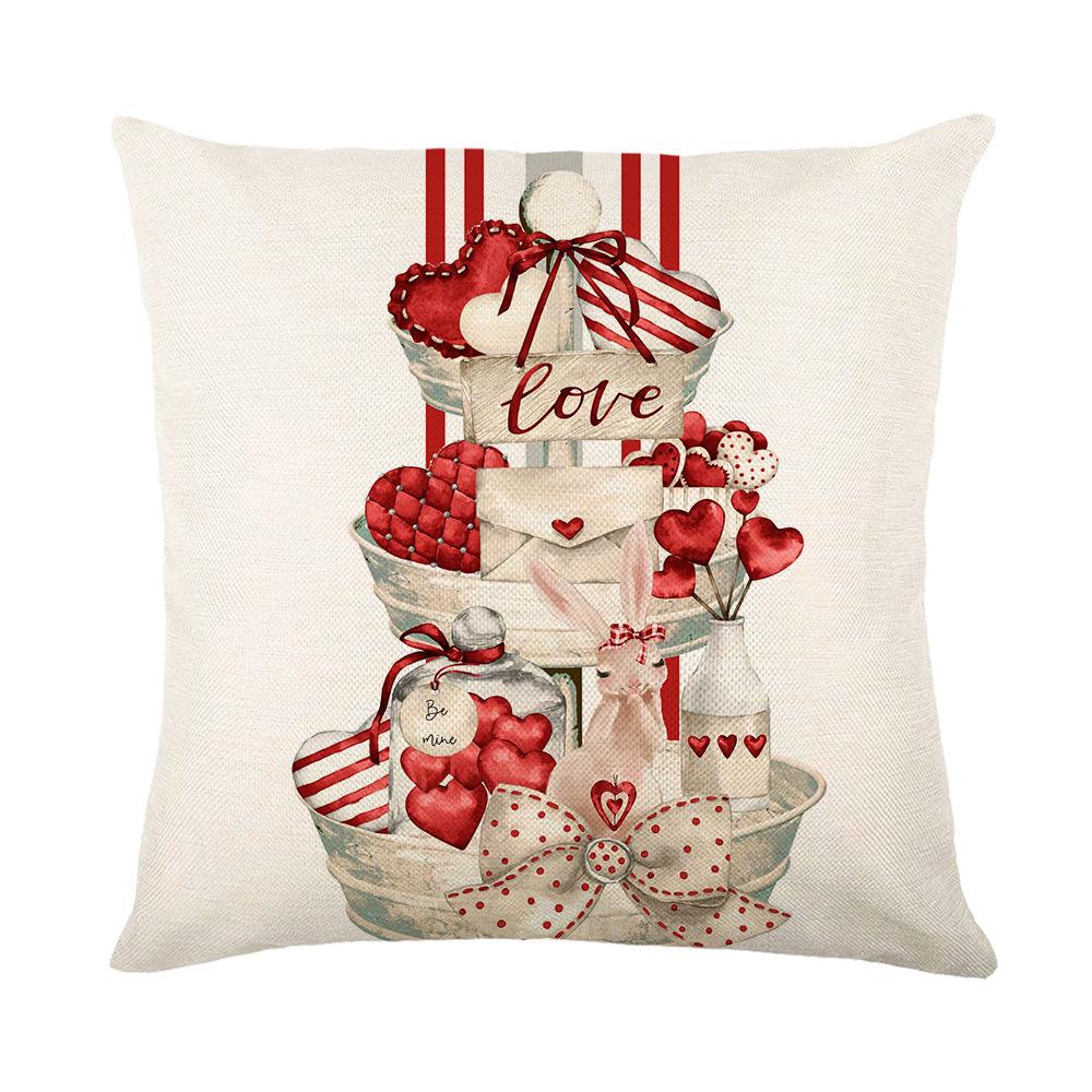 Home New Letter Love Valentine's Day Pillow Case Polyester High-definition Printing Living Room Sofa Cushion Pillow