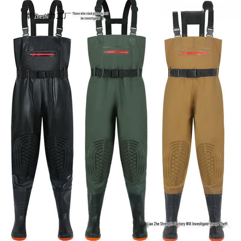 2025 Durable Non-slip Waterproof Fishing Waders - Thickened Full Body Rain Bib Pants for Men & Women.