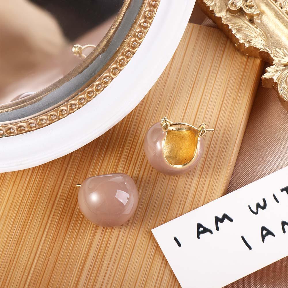 Design Lady Party Temperament Women  Earrings Korean Style Earrings Enamel Ear Buckle Stud Earrings