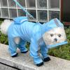 Waterproof Dog Raincoat Transparent Hood Pet Rain Jacket Rompers Cat Rainproof Pet Clothes  Pet Cat
