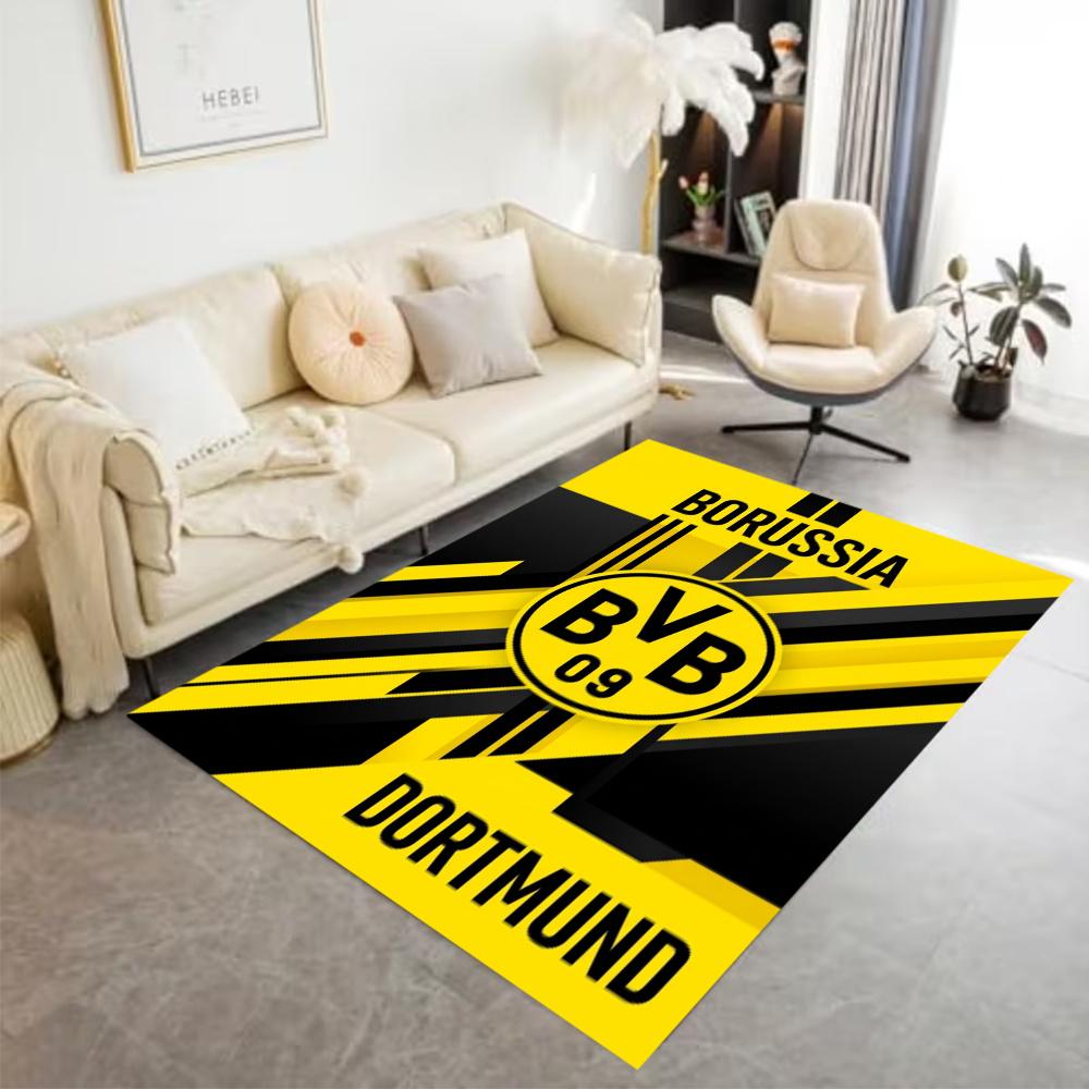 Bvb Borussia Dortmund Football Team Area Rug Design For Outdoor Bedrooms Balcony Entryway Antislip Carpet Office Home Decor