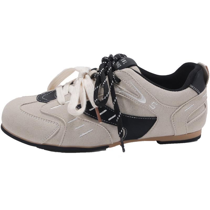 Niche Women's Spring New Two-color Shoelaces Versatile Fashion Sports and Leisure Shoes