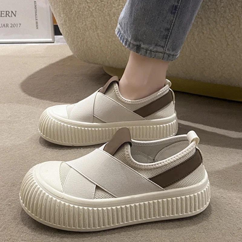 Women's Shoes Slip on Womens Sneakers Comfortable Platform Shoes Classic Women Vulcanized Shoes Summer