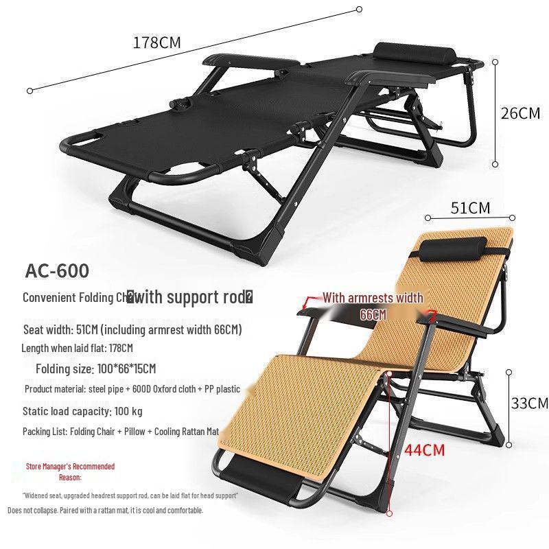 Foldable Lounge Chair - Nap Sofa Bed & Portable Lazy Backrest