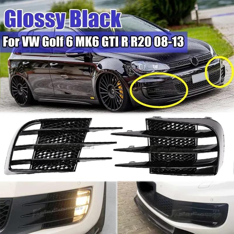 For Volkswagen VW Golf 6 MK6 VI GTI GTD R R20 2008-13 Front Bumper Fog Lamp Grille Spoiler Fog Light Eyebrow Eye Wind Knife Trim