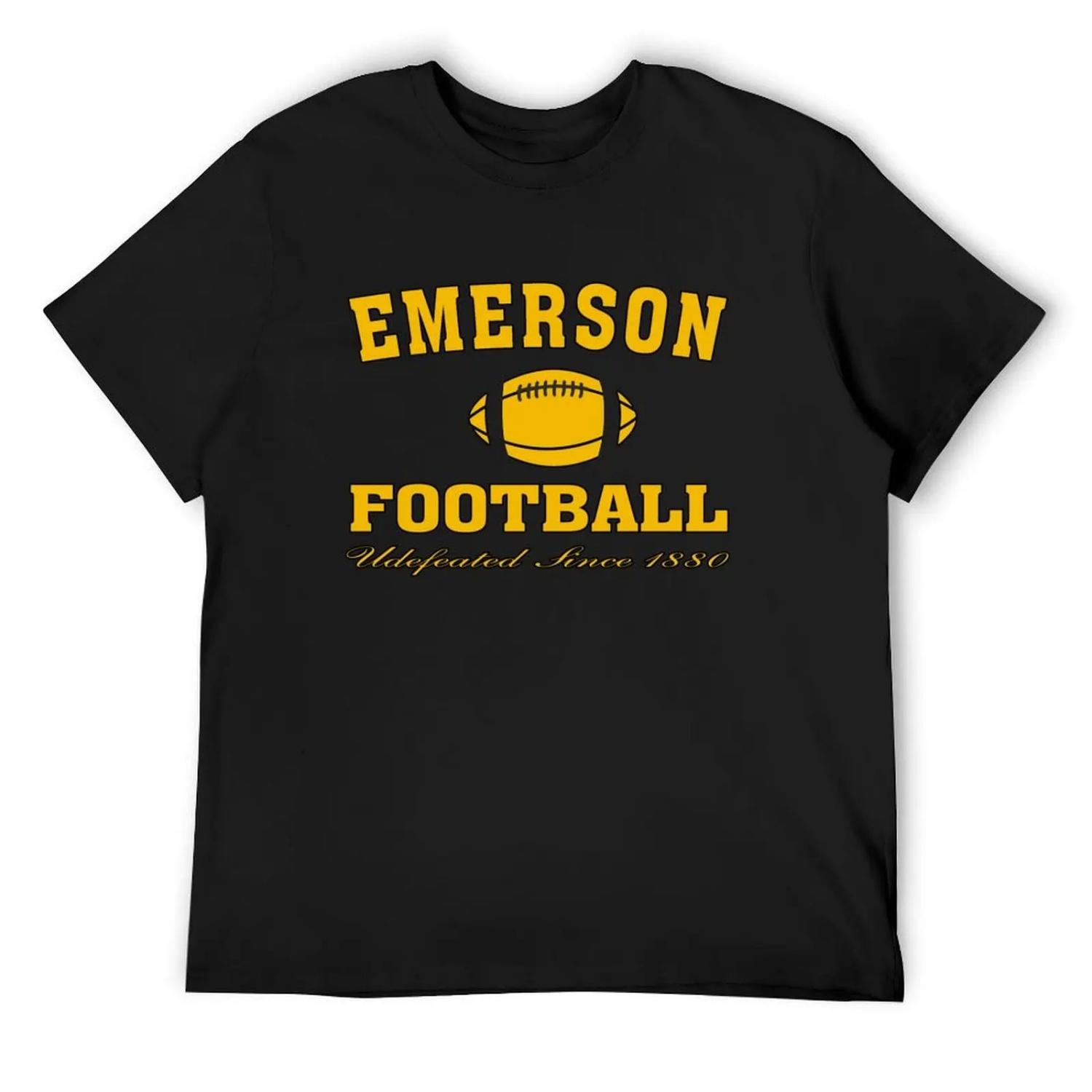 EMERSON FOOTBALL undefeated college football T-Shirt customs design your own fashion shirts football t shirt plain t shirts men S