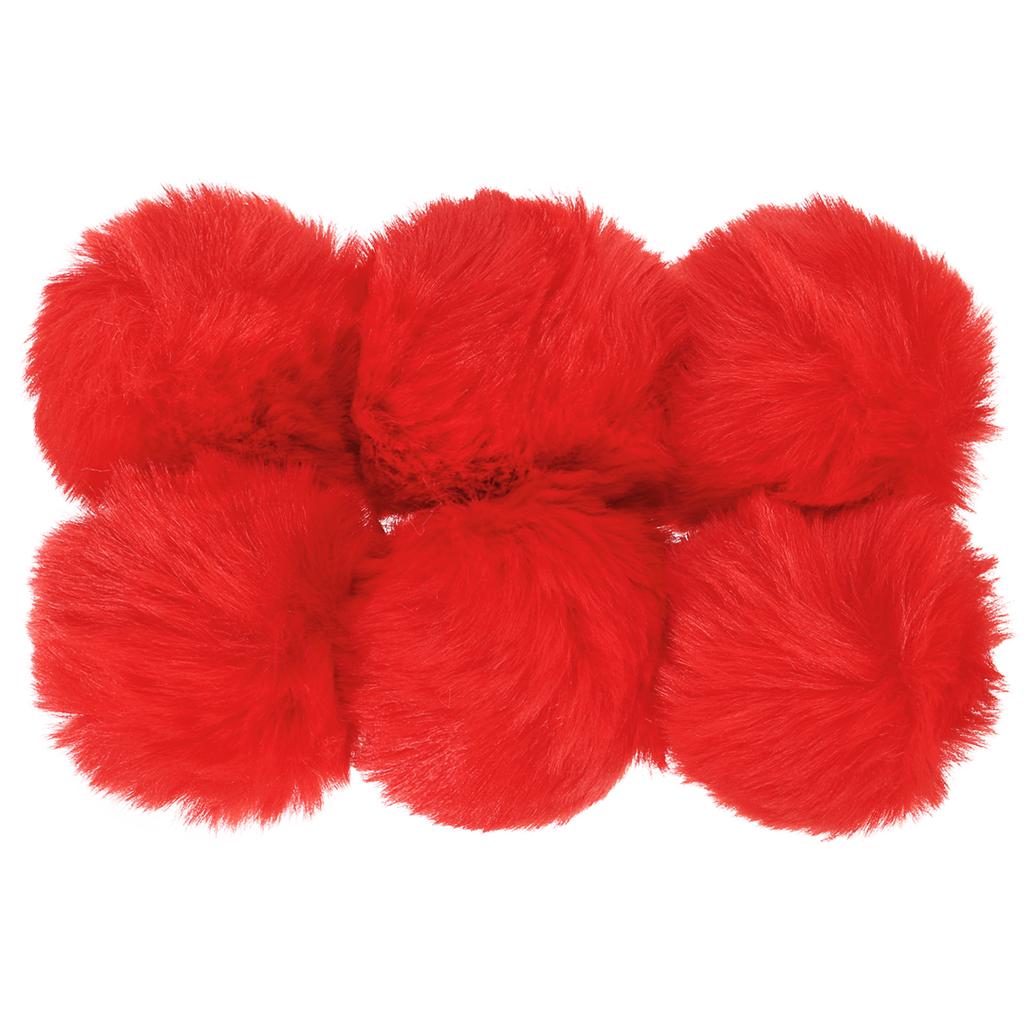 6/12pcs Faux Fur Pom Poms for Hats Fluffy Soft Fur Poms Balls for Keychain Knitting Hats DIY Scarves Gloves Bag Christmas