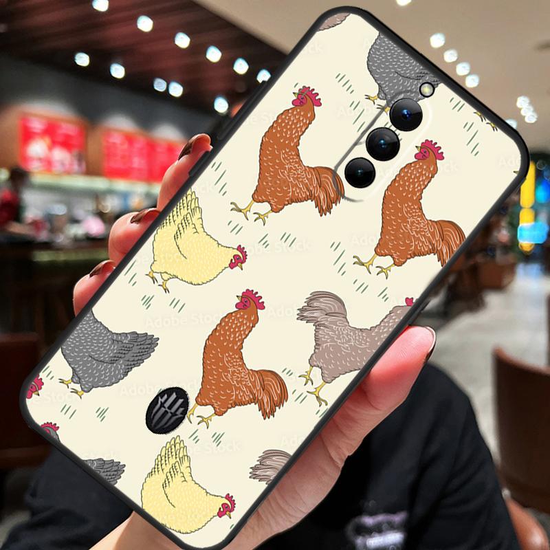 Chicken Pattern Case For ZTE Nubia Red Magic 11 10 8 9 8S 9S 10S Pro Plus 10 Air 5G 6R 6 7 6S 7S Pro Cover