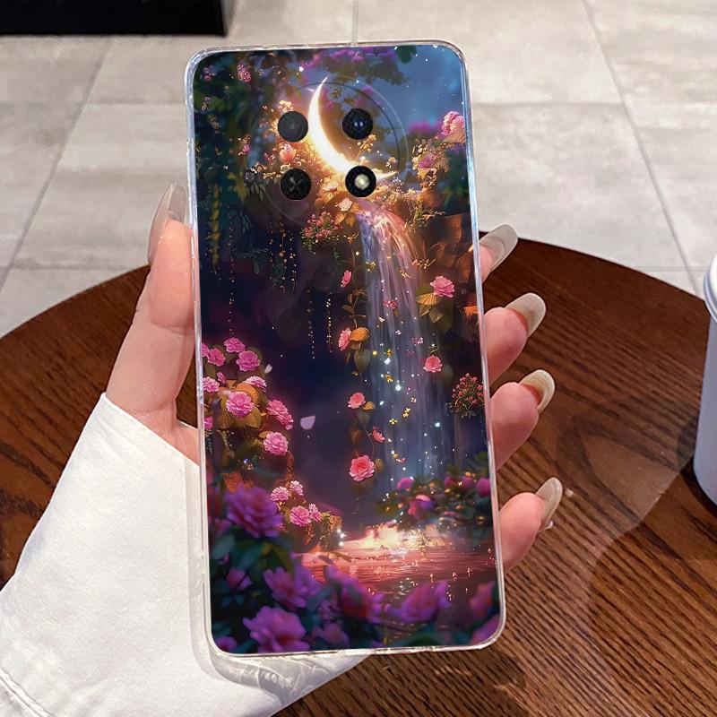 Back Cover For Huawei Nova Y91 14i 13i 12i Phone Case Luxury Cute Love Heart Rabbit Funny Pattern Clear Soft Silicone TPU Casing