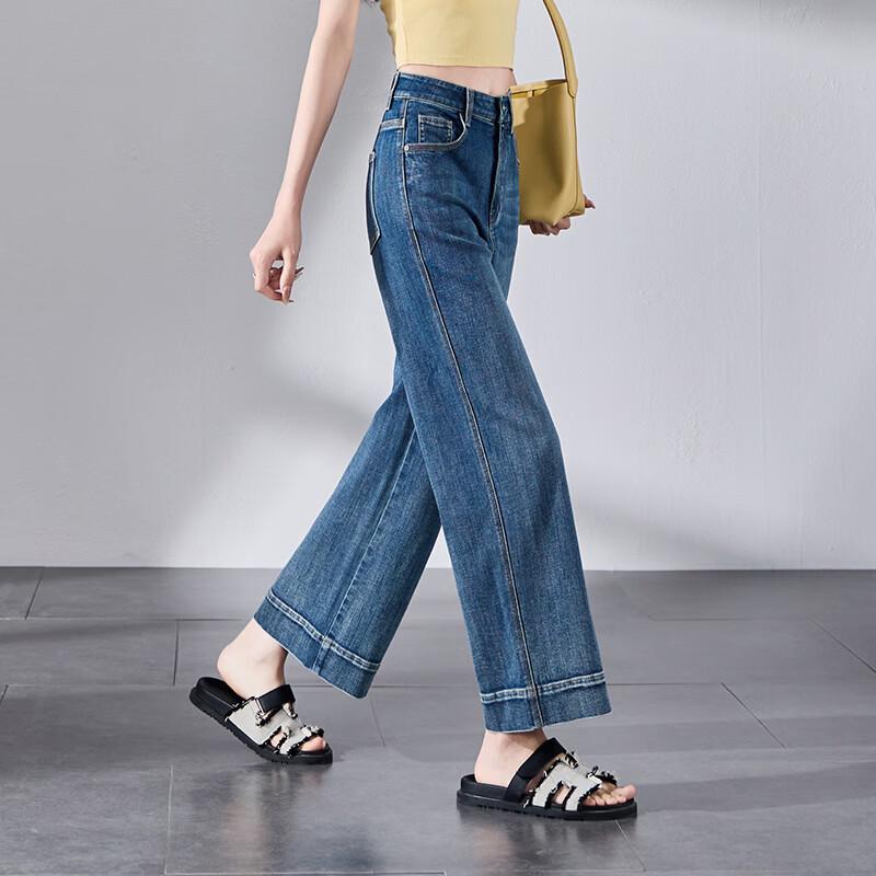 SOFSIL Women s High-Waist Wide-Leg Ankle Jeans XL