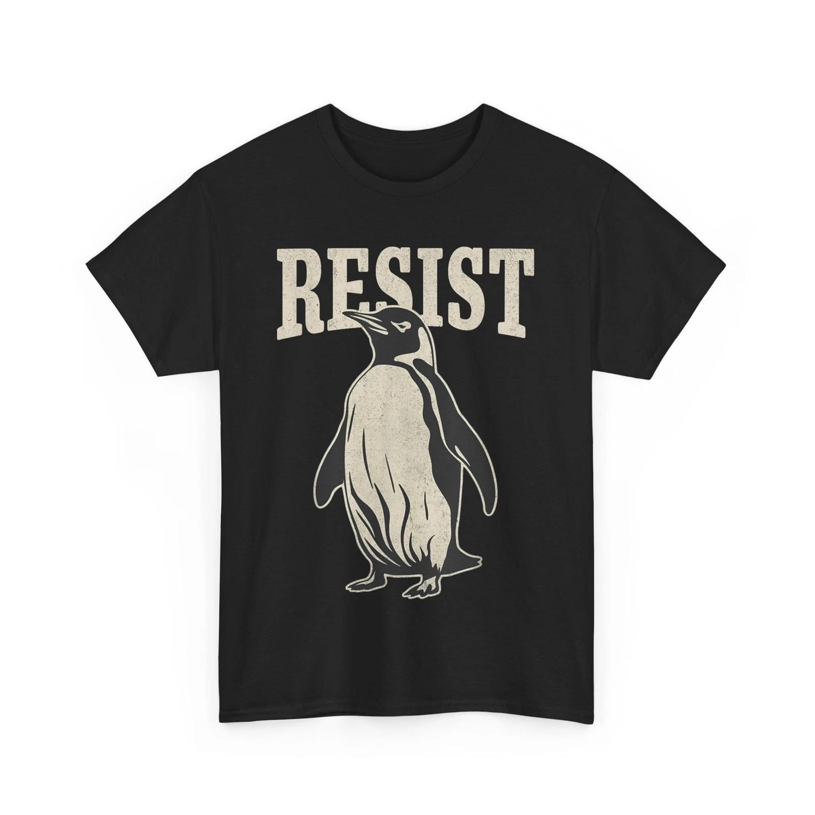 Penguin ResisT shirt, Penguins Resist Women Men Cute Shirt M