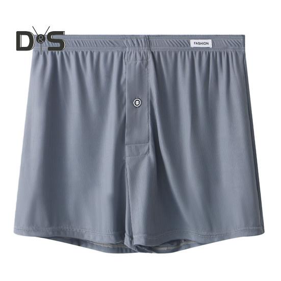 

Мужское нижнее белье-боксеры с эластичной резинкой на талии, шорты со средней посадкой, однотонные широкие свободные трусы с пуговицами Fly Ice, шелковые тонкие трусики L темно-серого