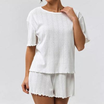 Women's Spring & Autumn Short Sleeve Pajama Set - Comfortable Two-Piece Home Loungewear