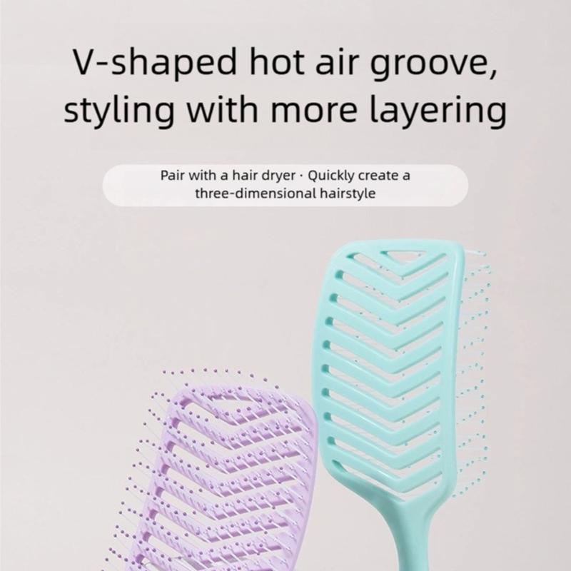 Ventilated SPEED Shape Scalp Stimulating Comb ABS Substance Thin Hair Brush For Volumizing Hairstyles And Ease