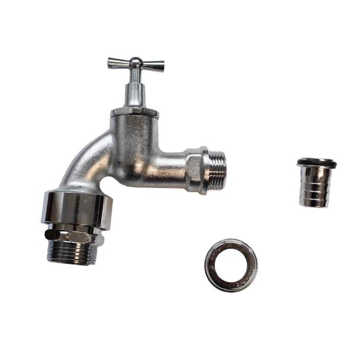 Robinet de sortie chromé mat 3/4"