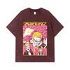 275 GSM Washed T-shirts 100% Cotton One Piece V45 Doflamingo Print Unisex Heavy Cotton T Shirt