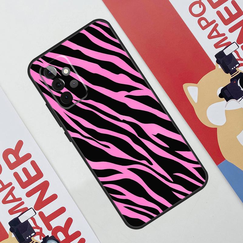 Zebra Stripe Print Case For Samsung Galaxy A36 A35 A55 A06 A16 A26 A56 A53 A32 A52 A33 A13 A14 A34 A54 A17 A15