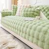 Round Bubble Plush Sofa Cushion Imitation Rabbit Long Plush Sofa Cover Winter Warmth Thicken Anti Slip Protecti Couch Covers