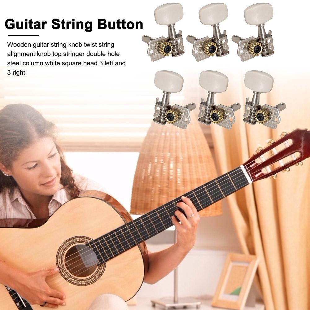 

6pcs Acoustic Guitar 3L 3R Open String Button Tuning Key Tuner Pegs Knobs AU