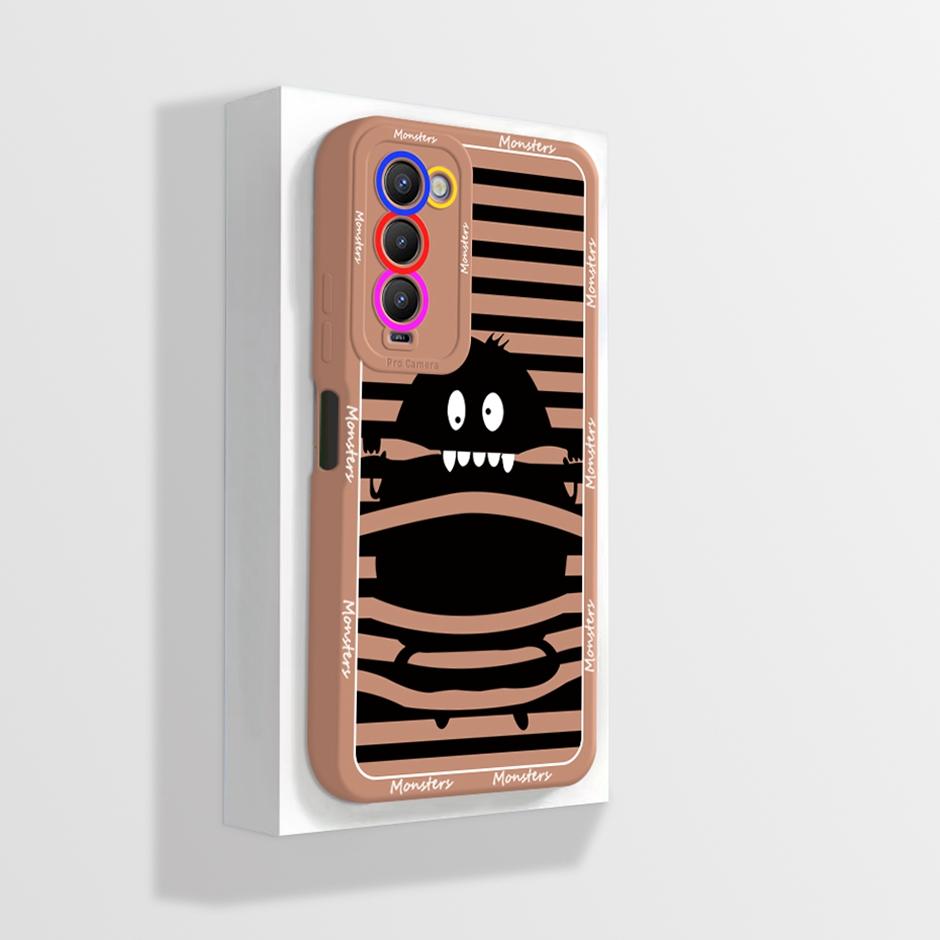 For Tecno Camon 18 18P Case CH6 CH7 Soft Silicone Phone Cover for Camon 18 Camon18 P Camon18P Cases Straight Edge Bumper Fundas