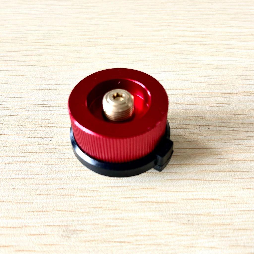Portable Self-Locking Gas Tank Adapter with Anti-Roll Bracket for Camping Stoves