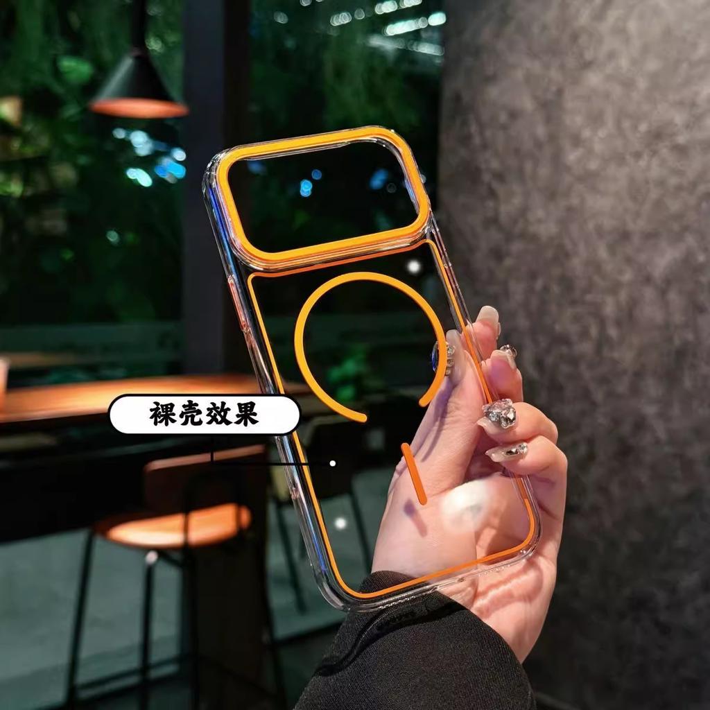 Applicable To iPhone11Promax Transparent Thin Ring Magnetic Mobile Phone Case Apple 11 Ultra-thin High-end PC Anti-drop Sheath