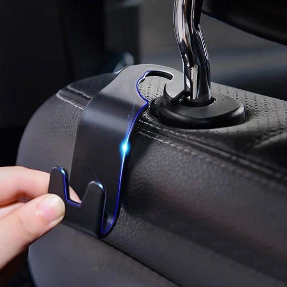 2PCS Car Seat Headrest Hooks, Universal Back Seat Hangers, Stores Bags/Coats, Solves Car Interior Clutter, Easy To Install