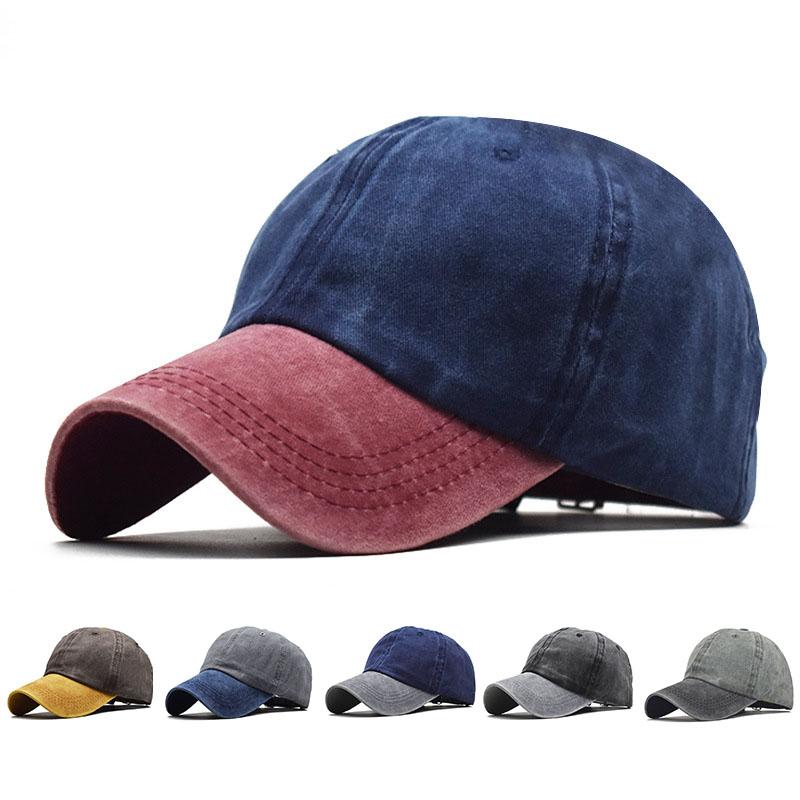 Contrast Baseball Hat For Men And Women Vintage Cotton Peaked Cap Solid Color Color Duck Tongue Caps Outdoor Use Sun Protection Visors Ricygvm