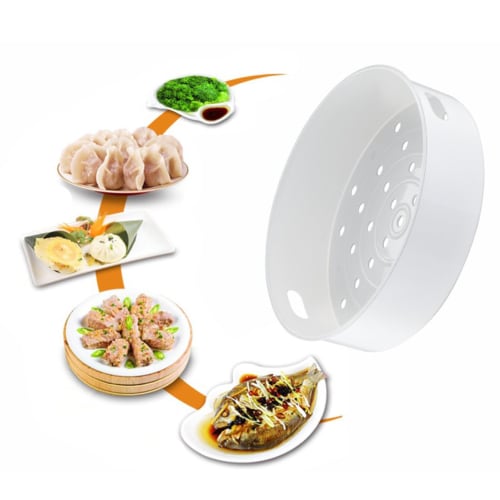 Two Plastic Steaming Racks and Baskets, Universal Design for Uniform Cooking, Multifunctional, Compact Size, Compatible with 2L Smart Rice Cookers