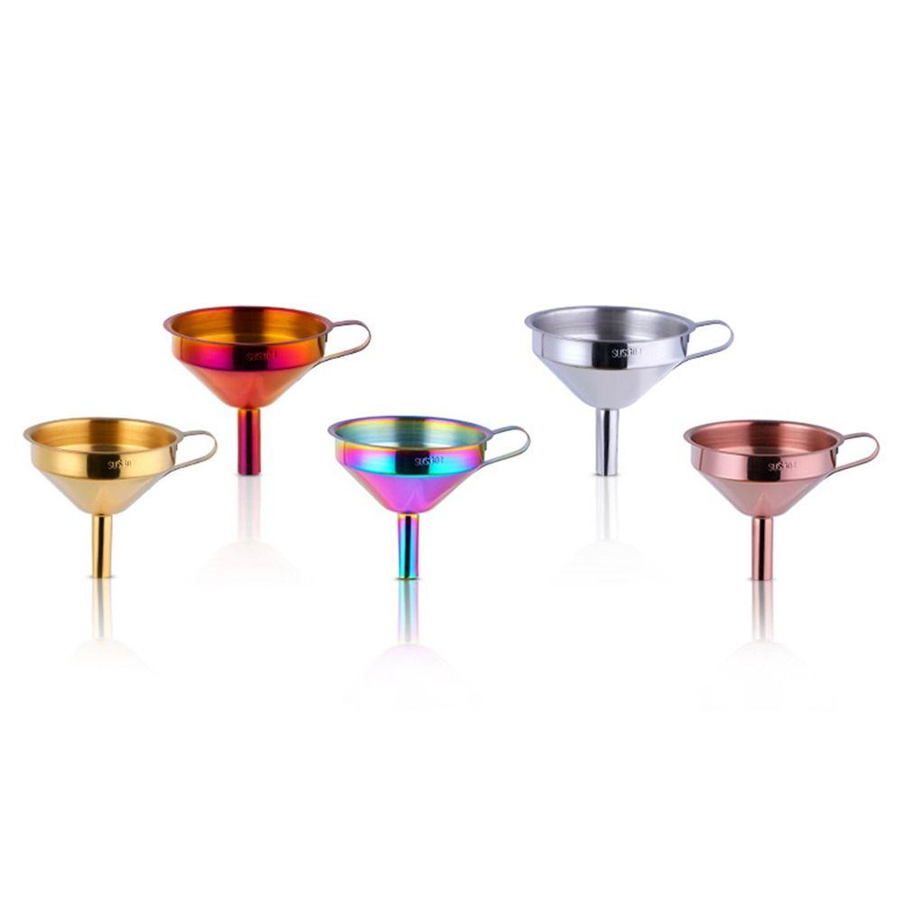 Anti-slip Handle Stainless Steel Funnels Funnel for Filling Small Bottles  Kitchen Gadgets