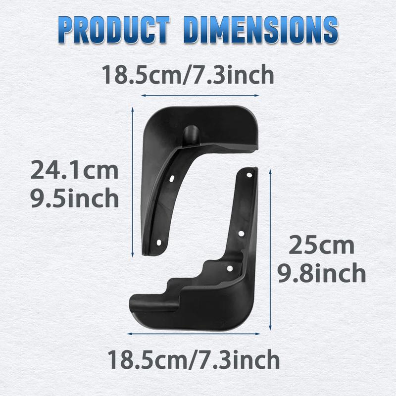 Wheel Guard Mudguards Car Mud Flaps Splash Guard Mud Flaps Black for Peugeot 301 2014-2018